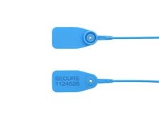 blue 12 inch standard plastic security seal