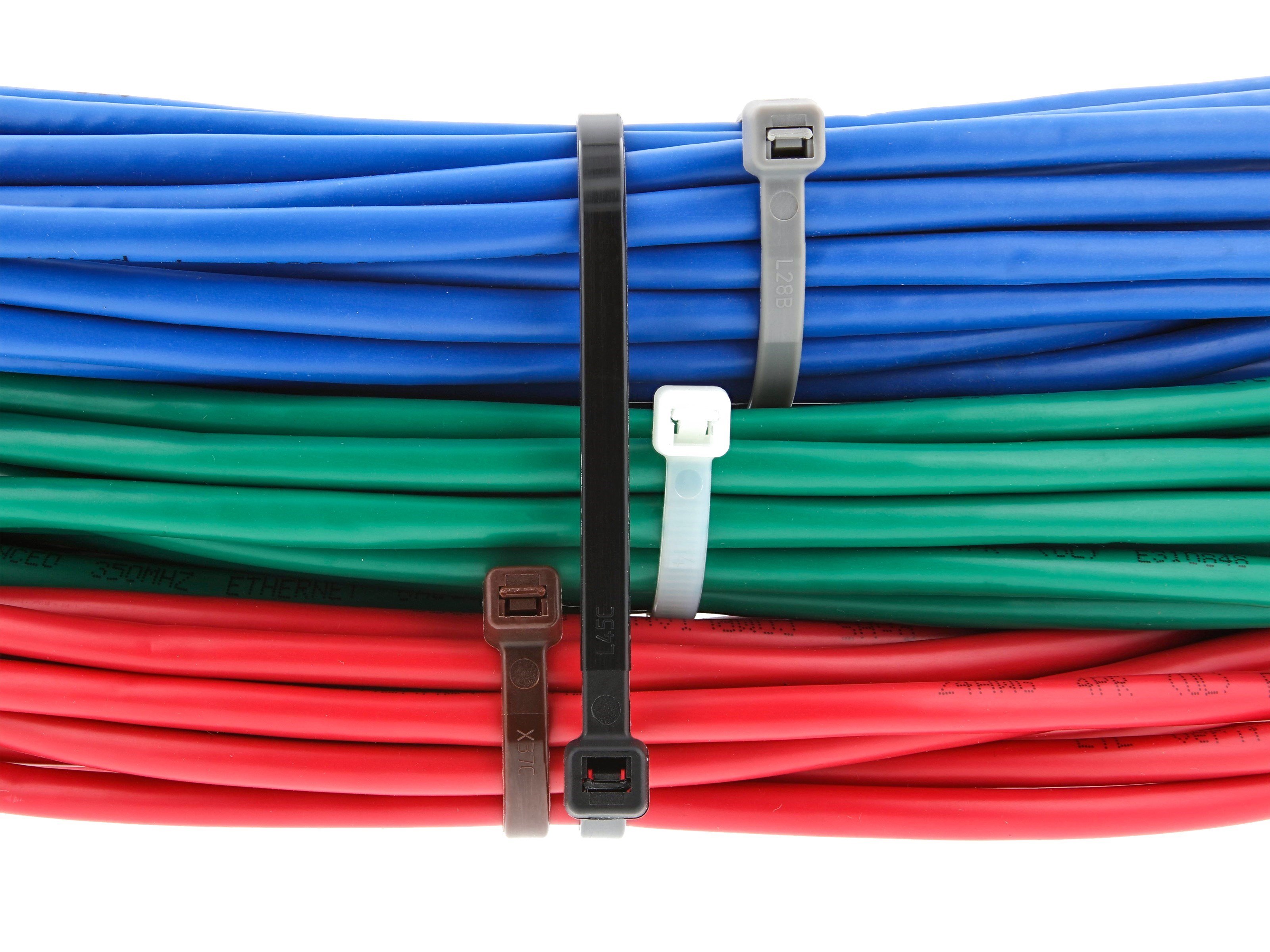 8-inch Radius UV Resistant Black Fuel Hose Cable Tie, 50-lb