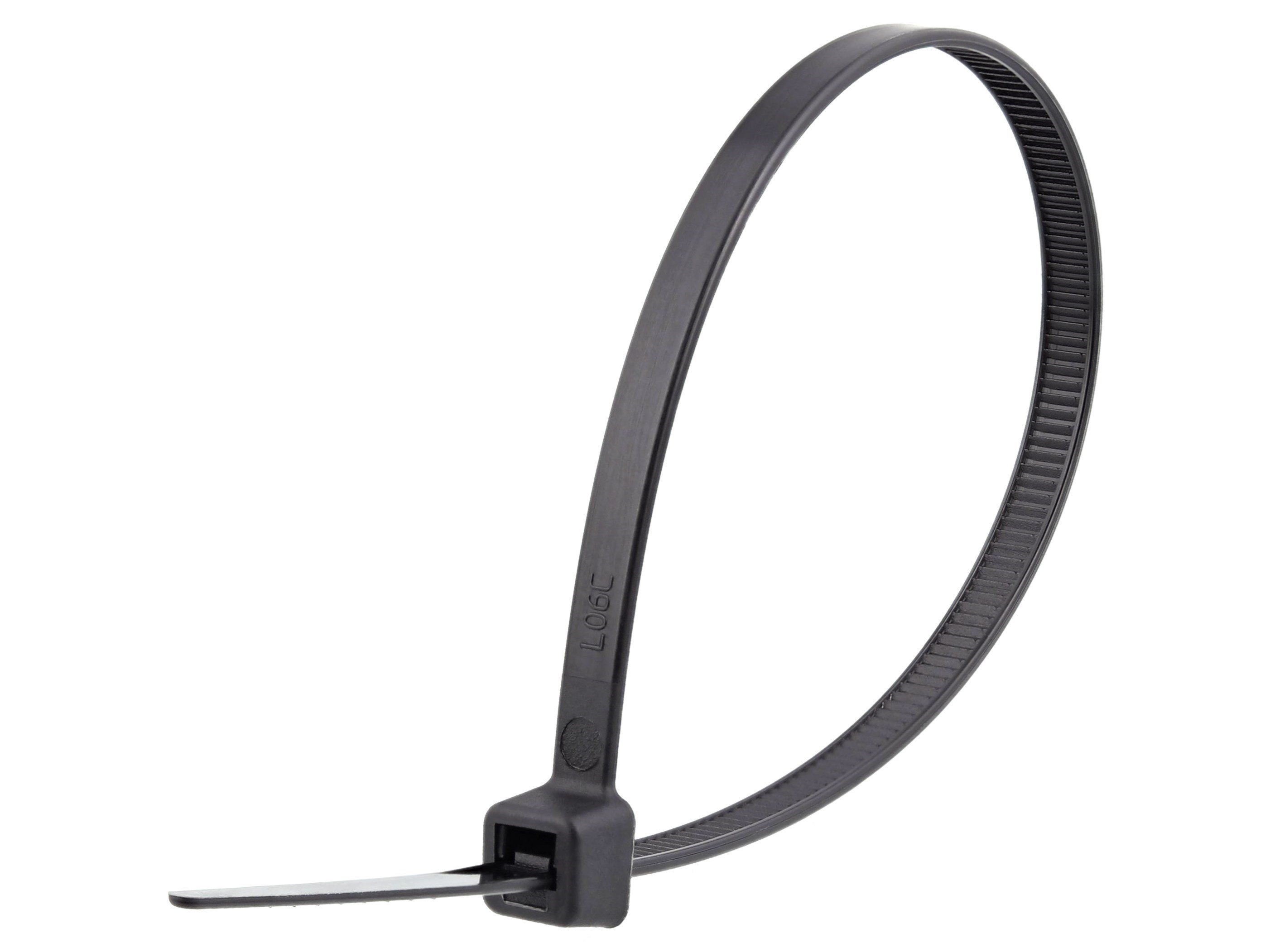 8 Inch Black UV Standard Cable Tie - 1000 Pack