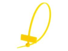 Inside Flag 8 Inch Yellow Miniature Identification Cable Tie Loop