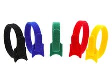 Picture of 8 Inch Multi-colored Hook and Loop Tie Wraps - 50 Pack