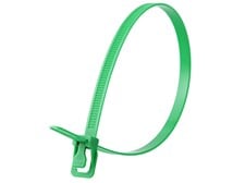 Picture of WorkTie 14 Inch Green Releasable Tie - 100 Pack